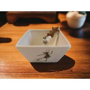 St. Nicholas Square "Reindeer Games" Dip Mix Bowl & Spreader New In Box.